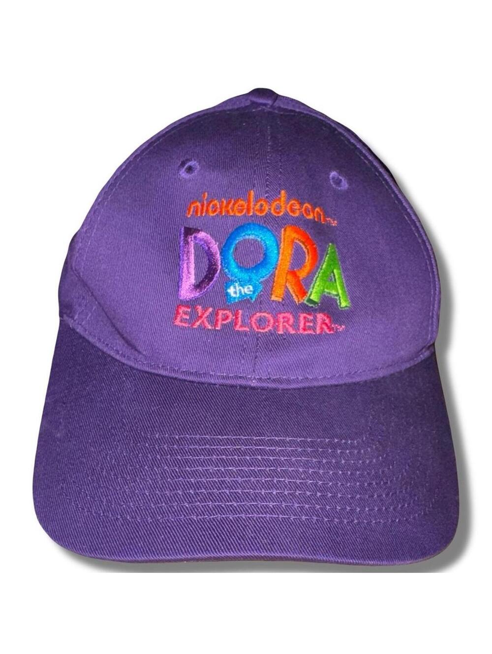 Vintage Y2K Dora the Explorer purple baseball cap hat